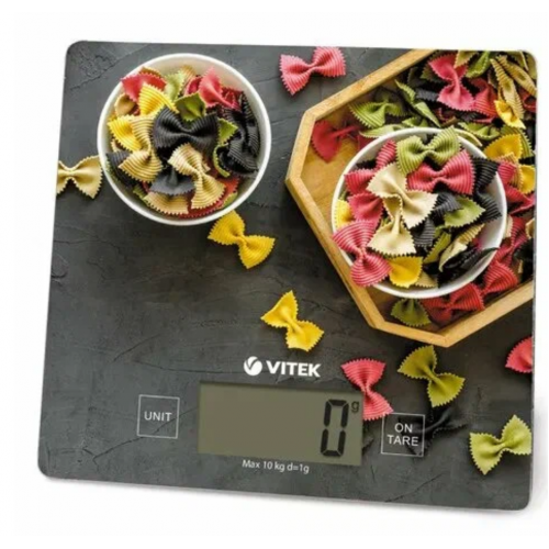 Кухонные весы Vitek VT-8027 (черный/рисунок) 