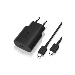 Сетевое зарядное устройство Samsung Original Adapter 25W+Cable USB-C to USB-C (черный)