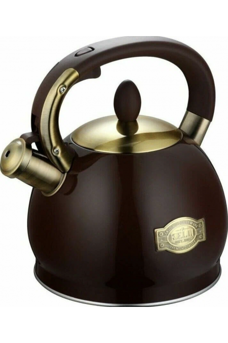 Чайник из нержавеющей стали Kelli KL-4556 3 л (шоколадный) 