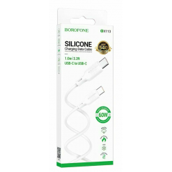Кабель Borofone BX113 Lenny 60W Type-C 1 м (белый)