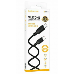 Кабель Borofone BX113 Lenny 60W Type-C 3 м (черный)