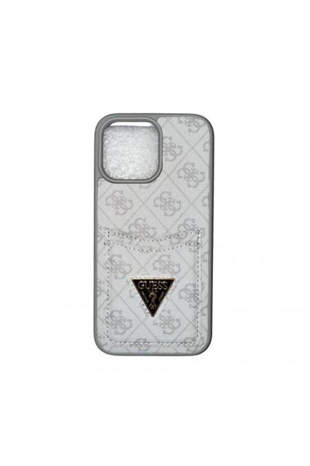 Чехол Fashion Case для Apple IPhone 16 Pro улучшенный Guess (белый) 