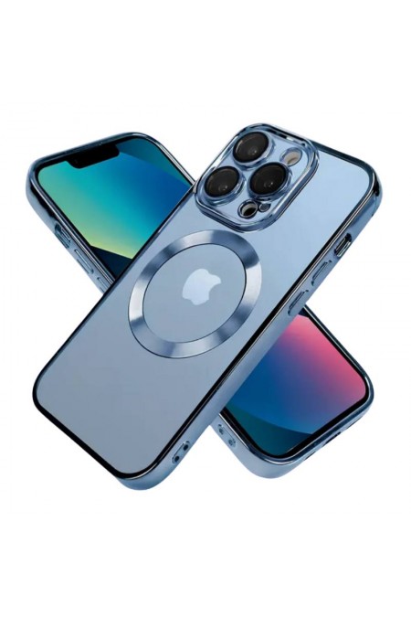 Чехол Fashion Case для Apple IPhone 16 Pro прозрачный улучшенный (синий) 