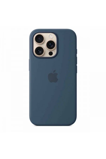 Чехол Silicon Case для Apple IPhone 16 Pro улучшенный (темно-синий) 