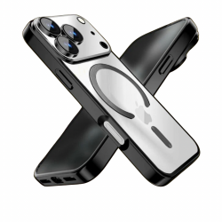 Чехол Fashion Case для Apple IPhone 17 Pro прозрачный улучшенный (черный)