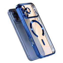 Чехол Fashion Case для Apple IPhone 17 Pro Max прозрачный улучшенный (синий)