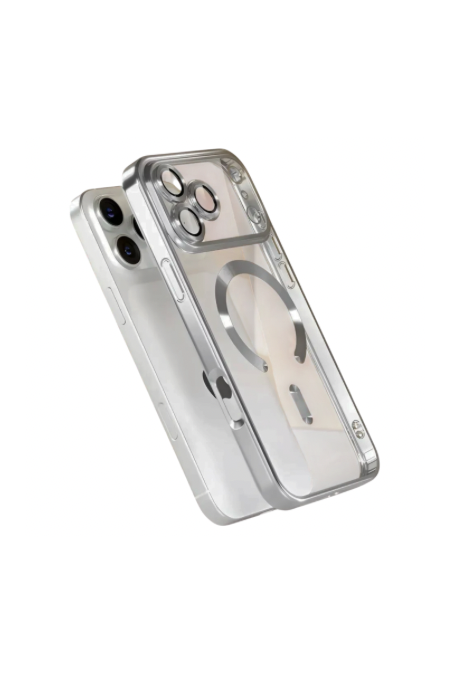 Чехол Fashion Case для Apple IPhone 17 Pro Max прозрачный улучшенный (серый) 
