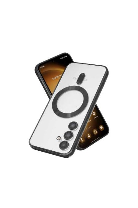 Чехол Fashion Case для Samsung S24 FE прозрачный улучшенный (черный) 