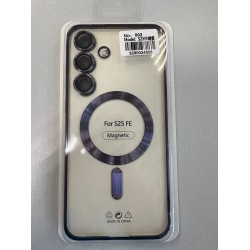 Чехол Fashion case для Samsung S25 FE прозрачный улучшенный (фиолетовый)