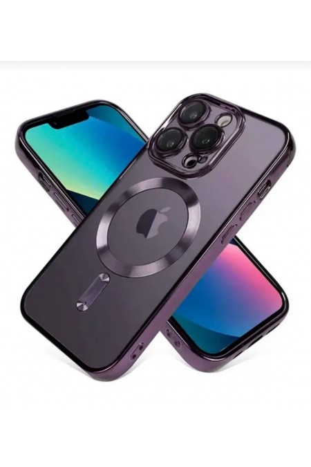 Чехол Fashion Case для Apple IPhone 16 Pro Max прозрачный улучшенный (фиолетовый) 