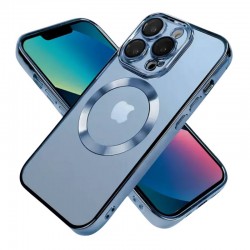 Чехол Fashion Case для Apple IPhone 16 Pro Max прозрачный улучшенный (синий)