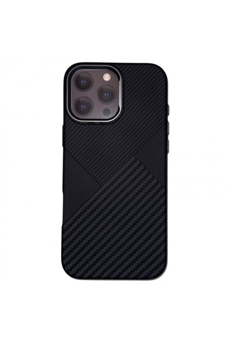 Чехол Creative Case для Apple IPhone 16 Pro Max карбоновый улучшенный (черно-серый) 