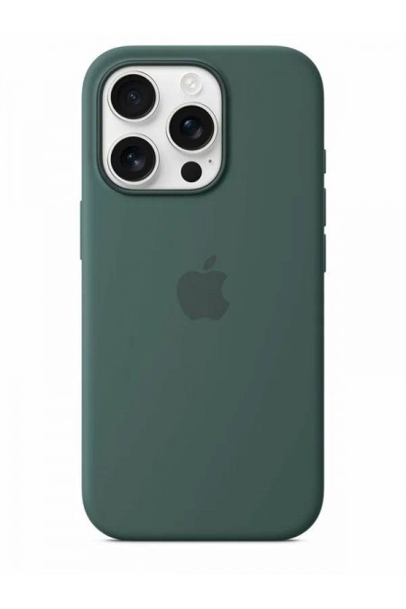 Чехол Leather Case для Apple IPhone 16 Pro улучшенный (темно-зеленый) 