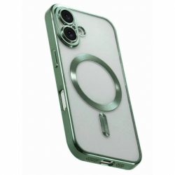 Чехол Fashion Case для Apple IPhone 16 прозрачный улучшенный (зеленый)