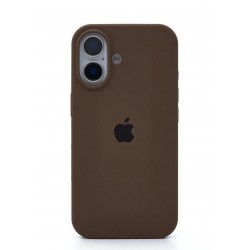 Чехол Silicon Case для Apple IPhone 16 силиконовый улучшенный (коричневый)