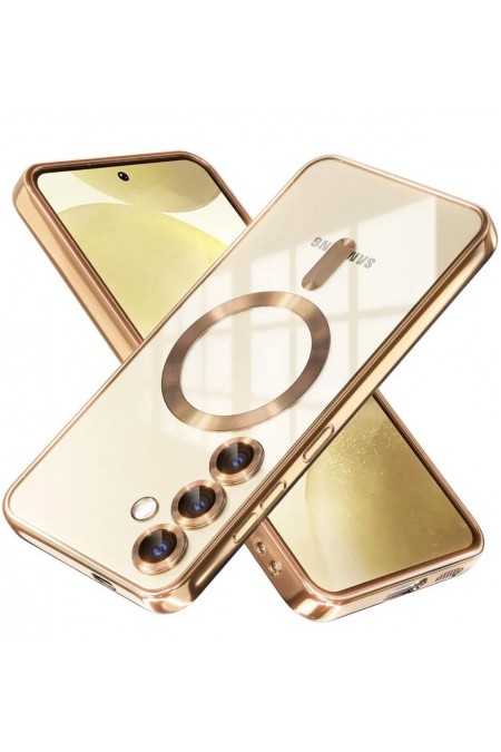 Чехол Fashion case для Samsung a16 прозрачный улучшенный (золотой) 