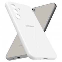 Чехол Silicon case для Samsung A56 силиконовый улучшенный (белый)