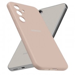 Чехол Silicon case для Samsung S24 FE силиконовый улучшенный (розовый)