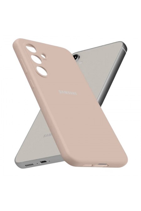 Чехол Silicon case для Samsung S24 FE силиконовый улучшенный (розовый) 