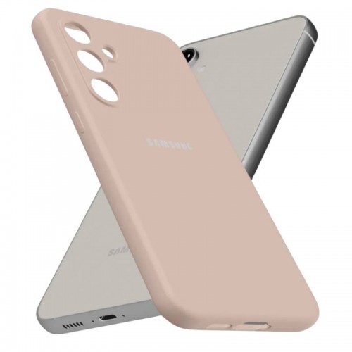 Чехол Silicon case для Samsung S24 FE силиконовый улучшенный (розовый) 
