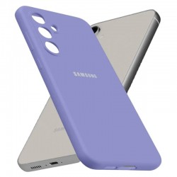 Чехол Silicon case для Samsung S24 FE силиконовый улучшенный (фиолетовый)