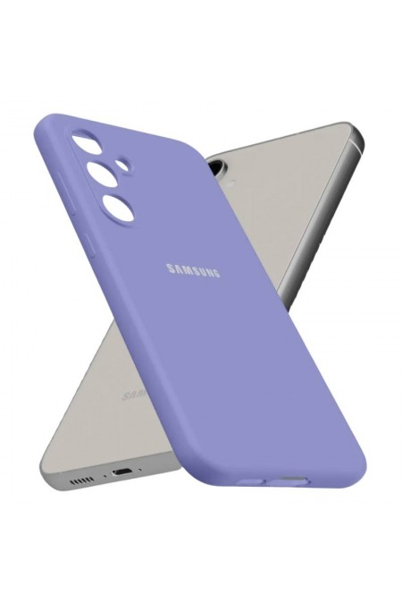 Чехол Silicon case для Samsung S24 FE силиконовый улучшенный (фиолетовый) 
