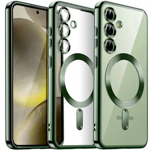 Чехол Malka ACS для Samsung A36 прозрачный улучшенный (зеленый) 