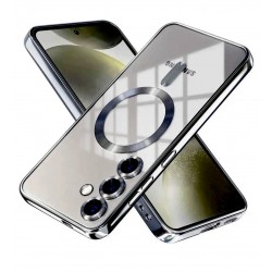 Чехол Fashion Case для Samsung S24/S25 прозрачный улучшенный (серый)