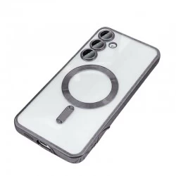 Чехол Malka ACS для Samsung S25 прозрачный улучшенный (черный)