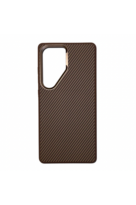 Чехол Mosbros для Samsung s25 ultra карбоновый улучшенный (золотой) 