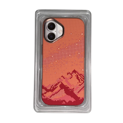 Чехол Mosbros для IPhone 17 карбоновый улучшенный горы (оранжевый)