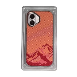 Чехол Mosbros для IPhone 17 карбоновый улучшенный горы (оранжевый)