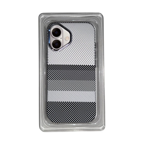 Чехол Mosbros для IPhone 17 карбоновый улучшенный в полоску (серый) 