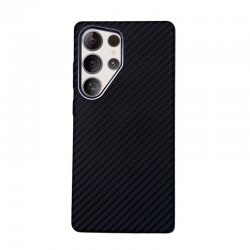 Чехол Mosbros для Samsung s25 ultra карбоновый диагональ улучшенный (черный)