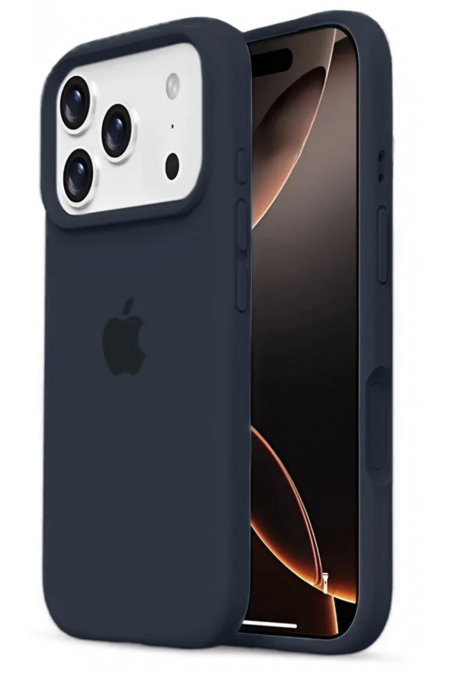 Чехол Silicon Case для Apple IPhone 17 Pro Max улучшенный (серо-синий) 