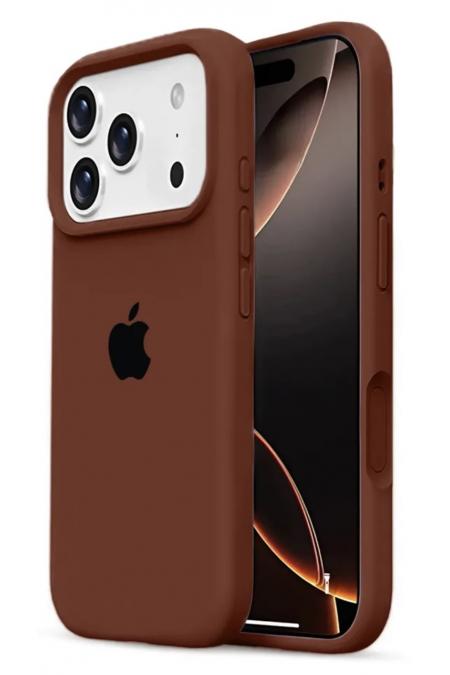 Чехол Silicon Case для Apple IPhone 17 Pro улучшенный (коричневый) 