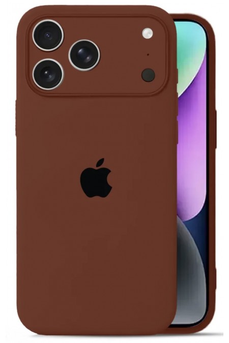 Чехол Silicon Case для Apple IPhone 17 Pro улучшенный (коричневый) 