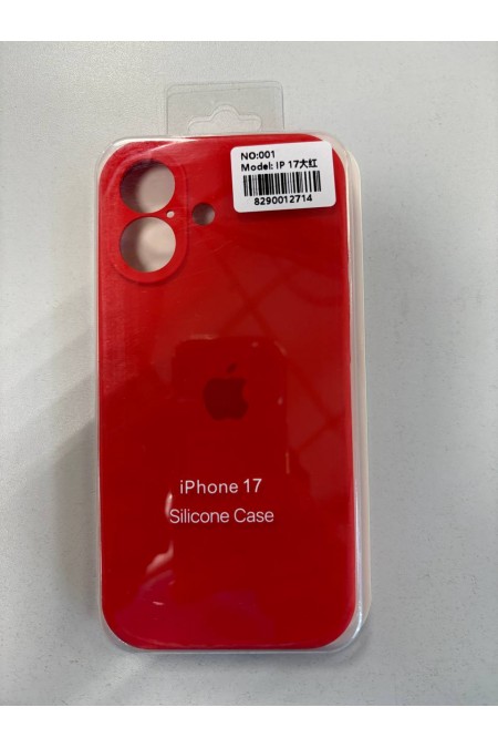 Чехол Silicon case для Apple IPhone 17 силиконовый (красный) 