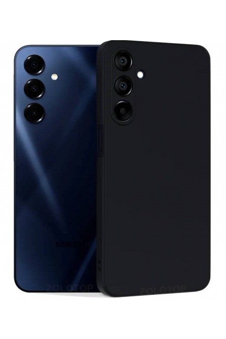 Чехол Silicon case для Samsung A06 силиконовый (черный) 