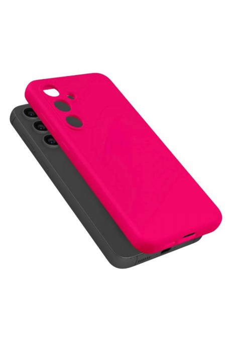 Чехол Silicon case для Samsung A06 силиконовый (малиновый) 