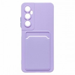 Чехол Silicon case для Samsung А56 силиконовый (с отделом для карты) (фиолетовый)