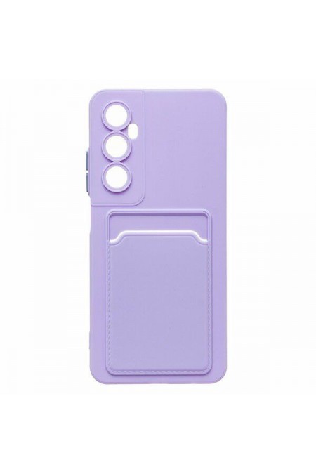 Чехол Silicon case для Samsung А56 силиконовый (с отделом для карты) (фиолетовый) 