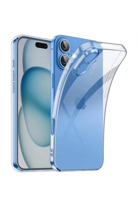 Чехол Silicone Case для Apple IPhone 16 силиконовый улучшенный (прозрачный) 