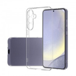 Чехол Silicone Case для Samsung S24 FE силиконовый улучшенный (прозрачный)