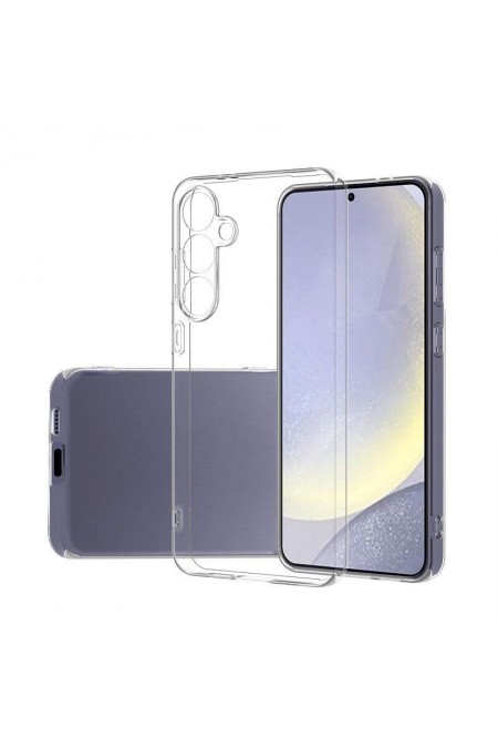 Чехол Silicone Case для Samsung S24 FE силиконовый улучшенный (прозрачный) 