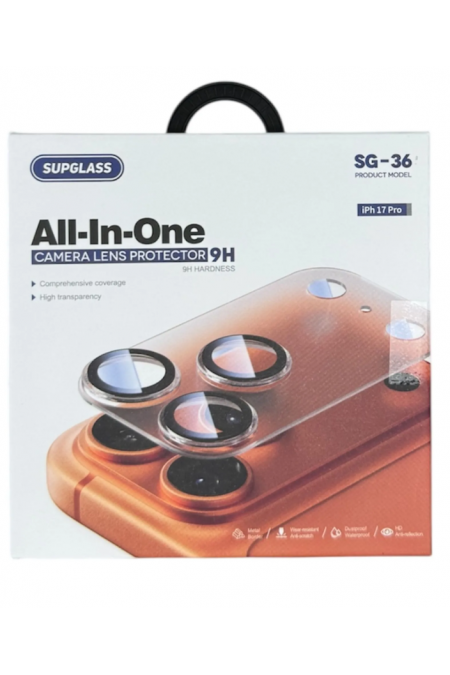 Защитное стекло SUPGLASS на всю камеру для телефона iPhone 17 Pro PREMIUM camera lens (в ассортименте) 