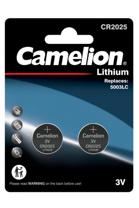 Батарейка Camelion CR2025 BL-2 литиевая 1 шт. 