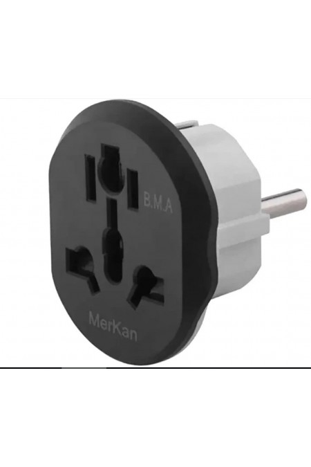 Переходник Merkan 16 А (белый/черный) 