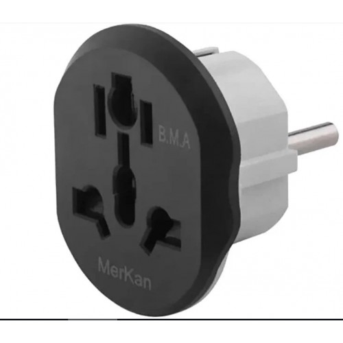 Переходник Merkan 16 А (белый/черный) 