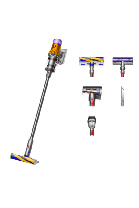 Вертикальный пылесос Dyson V12 Detect Slim Absolute (SV46) Yellow/Nickel (желтый/никель) 1